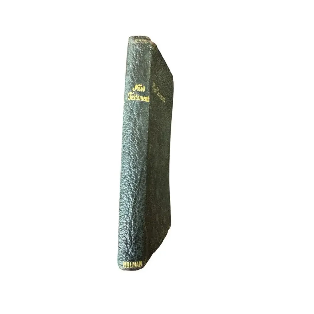 Antique New Testament Holman KJV Pocket‎ Bible c1900 1912 Inscription Church